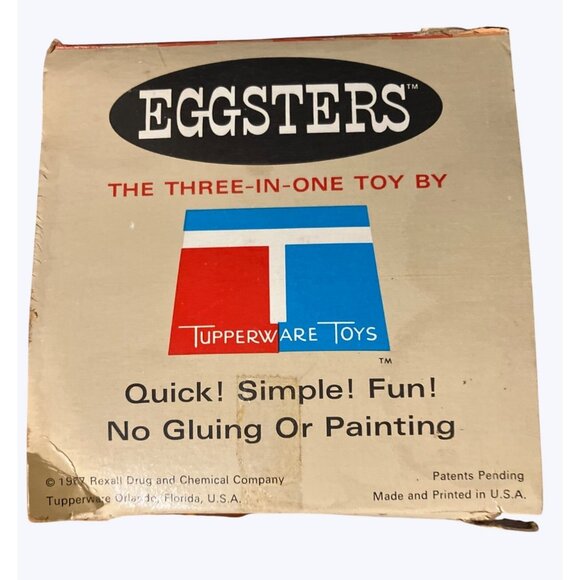 Tupperware Eggsters 3-In-1 Toy Set Pudgy Pup Lumpy Lion Bulgy Bear Characters - Picture 16 of 16